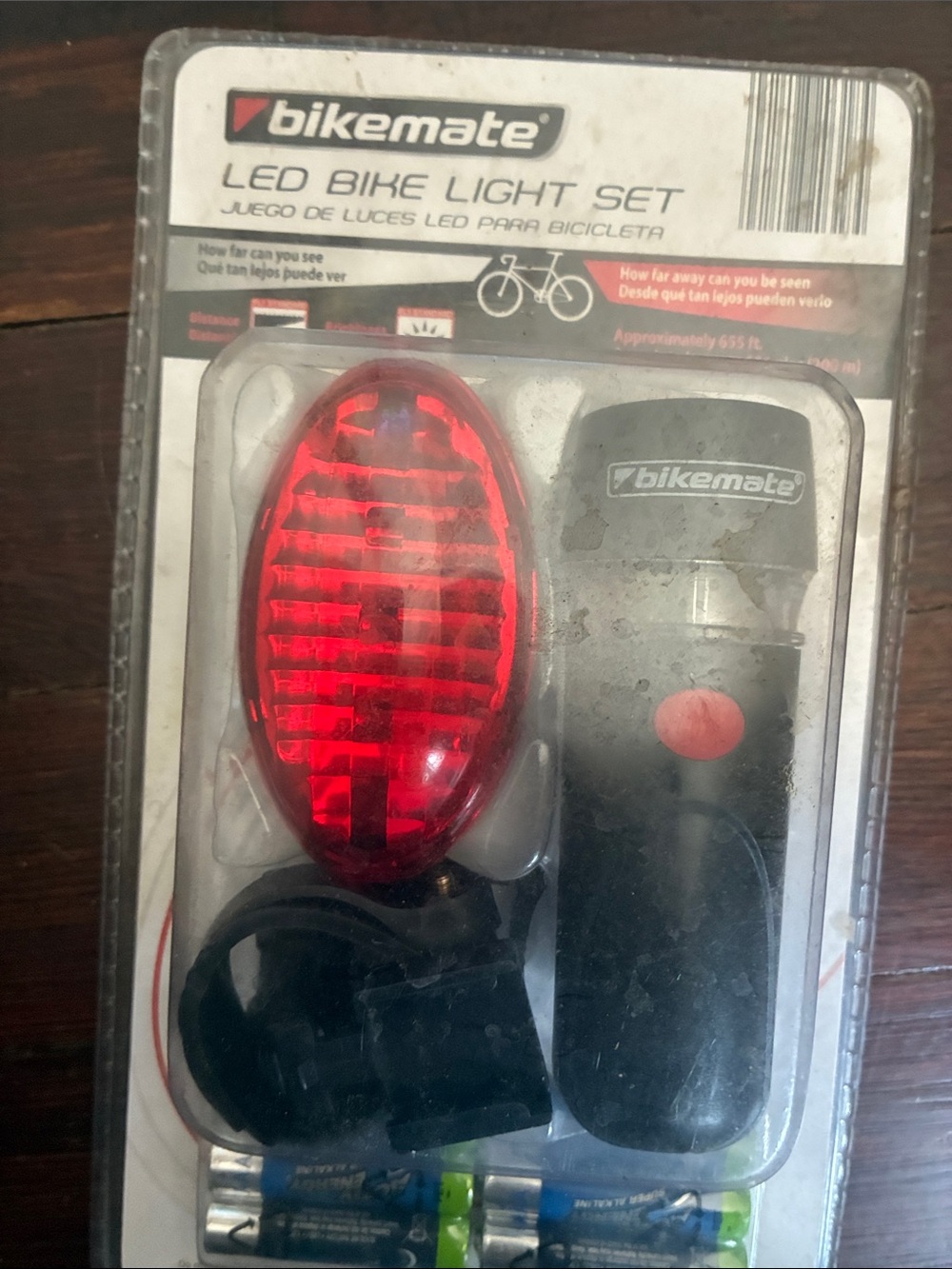 Bikemate LED Bike Light Set - Red Rear Light